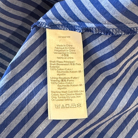 MADEWELL Bianca Striped Sun Dress in Blue Stripes sz 10 - Picture 14 of 14